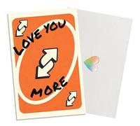 AIKOBAA Orange UNO Reverse Card - Funny Anniversary Card for Husband, I Love You More Card for Him, Birthday Card for Boyfriend