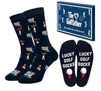 AIKOBAA The GfFather Golf Socks Gift Set | “Best Wishes for a Hole-in-One” Novelty Socks in Premium Box | Unique Gift for Golfing Grandad, Dad | Father's Day, Birthday Present