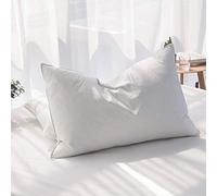 AIKOFUL Luxury Siberian Goose Down Feather Pillows for Sleeping Queen Size Bed Pillows,100% Original Egyptian Cotton 1000 Thread Count (Queen-1 Pillow)