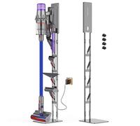 AIKOLZON Vacuum Stand for Dyson Heavy-Duty Carbon Steel Construction - Wall-Mounted Space-Saving Design, No Drilling Required, Universal Mount for All Dyson Cordless Vacuums & Accessories