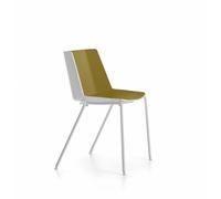 AÏKU Chair 4 Metal Legs White MDF Italia Olive green - MDF ITALIA F058101 S007 F063
