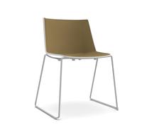 AÏKU Chair sled base White MDF Italia Olive green - MDF ITALIA F058102 S007 F063