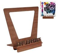 Aikyam Records Now Playing 3D Retro Vinyl Display Stand - Wooden Record Holder & LP Storage Display