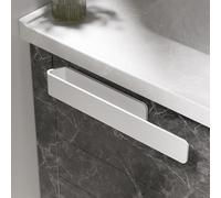 Aikzik Towel Rail No Drilling, Towel Holder Self Adhesive, Hand Towel Holder Aluminium Full Metal, Towel Rail for Bathroom & Kitchen (1, White)