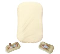 Aila + Aiden Baby Lounger | Organic Cotton Infant Lounger | Adjustable & Portable Floor Lounger | Soft, Breathable, Washable Cover - Snuggle Collection - (Cream)