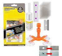 Ailah DIY Windscreen Crack Repair Kit with Type-C UV Curing Light, 4-Suction Bridge Injector, Resin Bottle & Curing Film, Windscreen Repair Kit for Chips, Star Cracks & Bull’s-Eye Damage