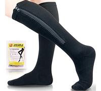 Ailaka 15-20 mmHg Zipper Compression Socks for Women Men, Closed Toe