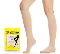 Ailaka 20-30 mmHg Compression Socks for Women & Men 1 Pair, Graduated Support Closed Toe Knee High Varices Stockings, Travel, Casual-Formal Hosiery