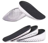 Ailaka Gel Height Increase Insoles, Invisible Shoe Lifts Inserts, Elastic Shock Absorption Heel Cushion Pads 3 Heights for Men & Women