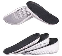 Ailaka Gel Height Increase Insoles, Invisible Shoe Lifts Inserts, Elastic Shock Absorption Heel Cushion Pads 3 Heights for Men & Women