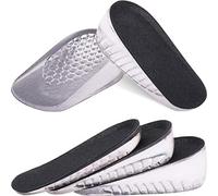 Ailaka Gel Height Increase Insoles, Invisible Shoe Lifts Inserts, Elastic Shock Absorption Heel Cushion Pads 3 Heights for Men & Women
