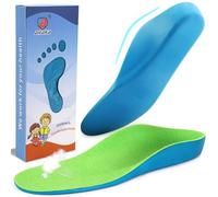 Ailaka Kids Orthotic Arch Support Shoe Insoles, Children PU Foam Cushioning Inserts for Flat feet, Plantar Fasciitis, Feet Heel Pain Relief, Green, 4.5/6 UK Child