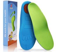Ailaka Kids Orthotic Athletic Elastic Shock Absorbing Insoles, Comfortable Arch Support Gel Cushion Sports Inserts for Children, 8/10.5 UK Child, Green