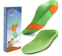 Ailaka Kids Orthotic Cushioning Arch Support Shoe Insoles, Children Pu Foam Inserts for Flat feet, Plantar Fasciitis, Feet Heel Pain Relief, Green, 12.5 UK Child-1 UK/EU 31-33 / CN 30-32
