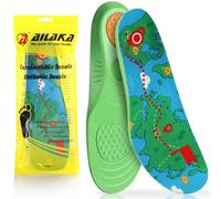 Ailaka Shoe Insoles for Airtag Hidden Holder Kids & Adults, GPS Tracking Insoles with Custom AirTag Compartment, Universal Fit for Trainers, Boots, School Shoes(Green, 5.5-8.5 UK)