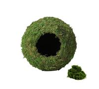 AILAMIAO Mossy Cave Reptile Hide, 10/12/15/18CM Vivarium Decor, Artificial Green Moss - Humid Hideaway for Crested Gecko, Leopard Gecko, Frog & Snake, Bioactive Habitat Decoration (M)