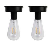 Ailan 2pack/lot Replacement Solar Light Top with Warm White LED Bulb Solar Powered Light Bulbs 3.35 Inch Replacement Top