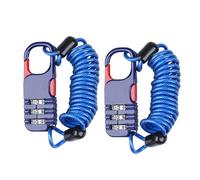 Ailan 2pieces Convenient Motorcycle Helmet Password Lock for Riders On Move Zinc Alloy Electric Scooter Fixed Basket Lock, Blue