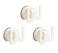 Ailan 3 Pack Bathroom Slipper Holder,Waterproof U-Shape Wall Mounted Shoe Rack,Space Saving Wall Shoe Organizer, Adhesive Slipper Hook for Bathroom, Bedroom,White (Suction Cup)