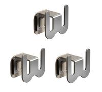 Ailan 3 Pack Bathroom Slipper Holder,Waterproof U-Shape Wall Mounted Shoe Rack,Space Saving Wall Shoe Organizer, Adhesive Slipper Hook for Bathroom, Bedroom (Grey (Traceless Patch))