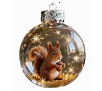 Ailan 3D Wild Life Christmas Animal Decorations Simulated Ornament Acrylic Material Ideal Christmas for Xmas and Decor, squirrel