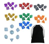 Ailan 56 Piece Polyhedral RPG Dices Set Board Game Accessories With Well Balanced Easily Roll Numbered Durable Dices Role Playing Game Multi Sided Set Toys
