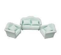 Ailan Big Couch Doll Miniatures Armchair Couch Upholstered To Provide Realistic To Dollhouse Decor Love Seat Sofa With Green Fabric Cushion Adding Unique And High- To Dolls
