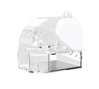 Ailan Bird Bath Box Cage Container With Easy Clean Drawer For Small Birds Parakeets And Lovebirds Durable Window Is Pulled Down And Fixed To Prevent Birds Flying Away. Bird Bath Shower Box Is Suitable