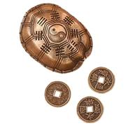 Ailan Brass Turtle Shell Figurine Pendant Turtle Shell Ornaments for Creative Home Decor And Gift For Collectors Small Ornaments Room Office Decor Brass Statue Desktop, Pendant, 3x2.3x1.7cm