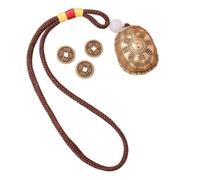 Ailan Brass Turtle Shell Figurine Pendant Turtle Shell Ornaments for Creative Home Decor And Gift For Collectors Small Ornaments Room Office Decor Brass Statue Desktop, Pendant and rope, 3x2.3x1.7cm