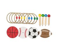 Ailan Carnival Style Rings Toss Game Durable Wooden Promotes Active Play Critical Thinking Skills For Children And Adults Carnival Games Indoor Outdoor Game With Eight Rings