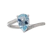 Ailan Chic Water Drop Tear Shape Ring Women Ring Beautiful Engagement Special Wedding Band For Which Is Sure To Be Treasured Forever Propose In Style With Engagement