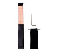 Ailan Chords Trainer Travel Guitars Essential Improvement Tool With Storage Bag And Wrench Suitable For Beginners 6 Strings Pocket Guitar Travel Guitar Folk, 6 Fret Black