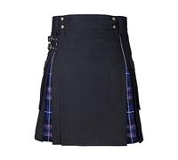 Ailan Classic Scottish Mens Watches - Stylish Plaid at Price Wrist Watches for Men Cheap Linen for Female Pleated Skirt, Purple Plus Black, l