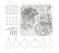 Ailan Clear Earring Backs Findings and Earring Jewelry Making Supplies Jump Rings to Accessory Game Not Easy to Fade Or Deform Clear Backs Findings DIY Beading Hoop