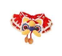 Ailan Comfortable Knitted Cat Collar Handmade Pet Dog Collar Adjustable Keeping Pets Warm And Stylish In Winter Cat Necklace Scarf Dress Up Costume For Holiday