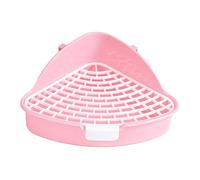 Ailan Corner Large Toilet Guinea Pig Rats Small Animal Effective Litter Box For Small Pets Durable For Long Lasting Performance Rabbit Litter Pan For Cage Corner Cage Pee Potty, Pink, 24.8x10.5cm