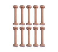 Ailan Craft Spool Empty Thread Spool For Embroidery Wood Bobbins Sewing Versatile Craft Spools For Needs These Wooden Empty Spools Are Sturdy And Designed To Last Each Measures, Beige, Length 96mm