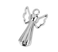 Ailan Cremation Pendant Openable Jewelry Stainless Steel Pendant Cute Angel Shape Keeping Ashes Crushed Flowers Close Keepsake Ash Urn Holder Silver