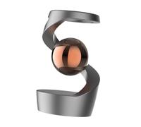 Ailan Defying Toy Desktop Decor Desk Floating Gyroscope Offers Unique Visual Appeal While Relieving Work Stress Desk Floating Gyroscope Metal Ornament Decoration, Gray Rose Gold Ball, 2.56x1.57 inch