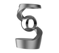 Ailan Defying Toy Desktop Decor Desk Floating Gyroscope Offers Unique Visual Appeal While Relieving Work Stress Desk Floating Gyroscope Metal Ornament Decoration, Gray Silver Ball, 2.56x1.57 inch