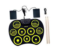 Ailan Digital Drum Pad Machine Lightweight Portable Electronic Drum Set With Nine Pads Music Enthusiasts Kids Electric Set Made Of Silicone Digital Pad Machine Sticks Pedals