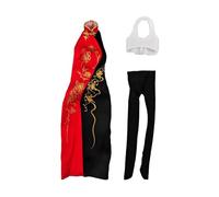 Ailan Dress Up Mini Doll Cheongsam Easy To Decoration 1/6 Scale Female Figure Collection Miniature Clothing Is Designed To Into Account Figure Costume Convenient Cloth Decoration