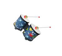 Ailan Drum Set Drum Wooden African Drums Size Kids Percussion Instrument For Beginners And Adults 5'' And 6'' Set African Percussion Instrument Musical Rhythm Toys Beginners Adults, Sea, 31x16cm