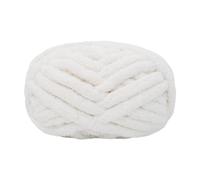 Ailan Easy Knitting with Chunky Wool Yarn Soft Crocheting Cushion Rugs and Warm Throws At Home Crocheting Cushion Rug Making Tapestry Hand Knit Blankets Super Bulky Giant Wool, White, 25.6 m