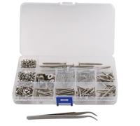 Ailan Elbow Tweezers Included In Electric Guitar Screw Kit Assortment Set Tools Provide Easier Access For Guitar Hardware Repairs Electric Bridge Pickup Pickguard Tuner, Silver, 17x10x2cm