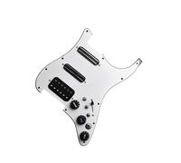 Ailan Electric Guitar Pickguard Loaded Replacement Durable SSH Coil Splitting Parts Easy To Install Guitar Loaded Pickguard Is Made Of PVC And Other Dual