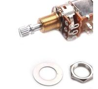 Ailan Electric Guitar Volume Tone Control Switch Nuts Guitar Potentiometer Split Shaft To Audio Performance Potentiometer Split Shaft Pots Audio Tone, Silver A500K, 50x24x17mm