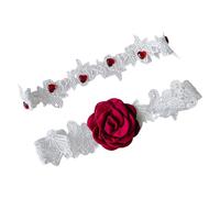 Ailan Elegant Garter Belt White Lace Bridal Accessory Beautiful Flower Decor Enhancing Charm for Any Occasion Wedding Garter White Belt for Bride Flower Floral