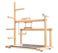 Ailan Exercise Toys Bird Playground Wood Perch Stand Keeps Pet Parrots Entertained And Physically Active Providing Pet Nice Place To Play And Exercise Parrot Playstand Bird Play Gym Wood Perch Stand